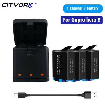 Аккумулятор для камеры CITYORK Для GoPro Hero 8 Hero 7 Hero 6 Hero 5 Аккумуляторов AHDBT 801 Li-ion Batteria Аксессуары Для Камеры