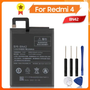 Аккумулятор для телефона Mi BN42 для Redmi 4 Hongmi4 Redrice 4 Стандартная версия Сменный аккумулятор 4000 мАч + инструмент