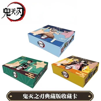 Аниме Demon Slayer Kimetsu No Yaiba Story тематическая линейка Коллекция Флеш-настольных боевых карточек, игрушка для сбора карточек, Реквизит, Игра в подарок