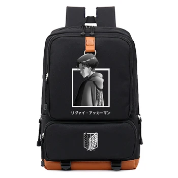 Аниме Levi Ackerman Рюкзак Attack On Titan Школьная сумка Рюкзаки Для Путешествий Спортивные сумки на открытом воздухе Подарки
