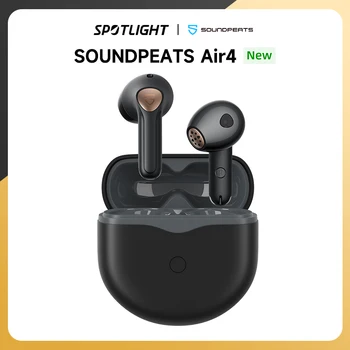 Беспроводные наушники SoundPEATS Air4 Bluetooth 5.3 QCC3071 aptx Адаптивный Без Потерь, 6 Микрофонов, Гибридные Наушники с активным шумоподавлением