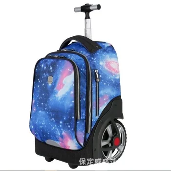 большие колеса, школьные сумки на колесиках для подростков, дорожные сумки-тележки для детей, сумки на колесиках, дорожные сумки на колесиках