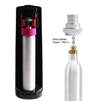 Быстрый адаптер для газировки CO2 Sparkler DUO, переоборудование бака-канистры для газировки Soda Stream, серебристый