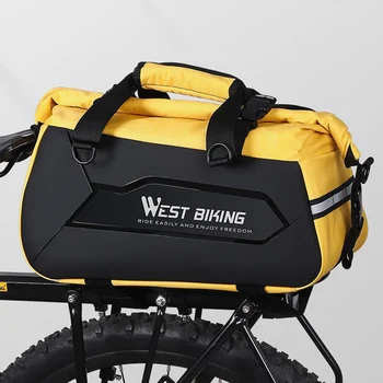 Велосипедная задняя сумка 25Л Водонепроницаемая Велосипедная сумка для багажника Большой Емкости Многофункциональная Жесткая оболочка Материал корпуса TPU Хвостовая сумка Снаряжение