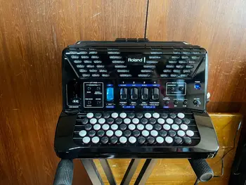 Высококачественный НОВЫЙ РЕКЛАМНЫЙ V-образный аккордеон Roland FR-1xb кнопочного типа
