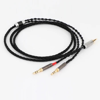 Высококачественный Серебристый кабель для обновления наушников Для Sundara Aventho/Focal Elegia/t1 t5p/D600 D7200/MDR-Z7 MDR-Z1R Кабель для наушников