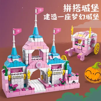 Городская архитектура, мини-фантастическая модель замка, собранные строительные блоки, Серия кирпичей для дома, подарки на день рождения для мальчиков и девочек
