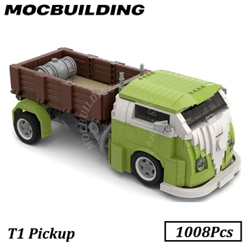 Городской автомобиль T1 Пикап MOC Строительные блоки, кирпичи, подарок для детей