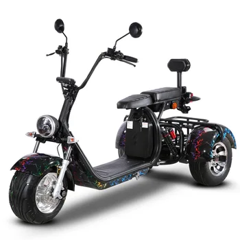 Горячий продаваемый взрослый 3-колесный электрический низкоскоростной скутер 60V 800W Fat Tire E-Scooter для взрослых Электрический мотоцикл