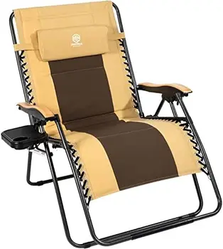 Гравитационное кресло с деревянным подлокотником премиум-класса, мягкий Комфортный Складной шезлонг, регулируемое глубокое кресло с подстаканником и приставным столиком, 400 фунтов, около