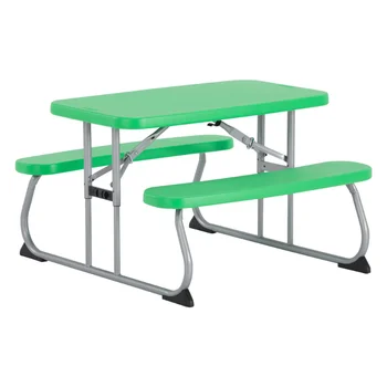 Детский столик для пикника на всю жизнь, весенне-зеленый настольный столик для пикника 32,40x35,40x21,00 дюймов