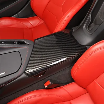 Для Chevrolet Corvette C8 2020 2021 2022 2023 ABS Карбоновое Волокно Автомобильный Подлокотник Крышка Коробки Наклейка Аксессуары Для Защиты Салона Автомобиля