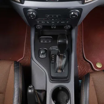 Для Ford Ranger Wildtrak 2015-2021 ABS Матовая черная Центральная панель автомобиля, декоративная рамка, накладка, наклейка, автомобильные аксессуары