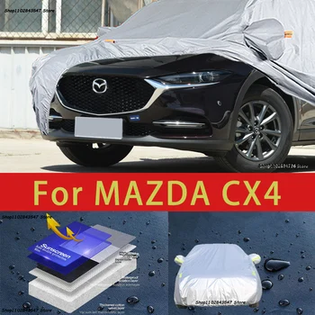 Для Mazda CX4 Наружная защита, полные автомобильные чехлы, Снежный покров, солнцезащитный козырек, водонепроницаемые пылезащитные внешние автомобильные аксессуары