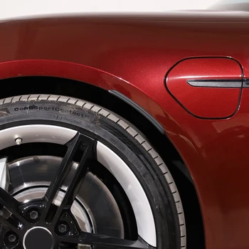 Для Porsche Taycan 2019 2020 2021 2022 ABS Черное автомобильное колесо для бровей, Крыло, Защитная накладка для бровей, наклейка для автоаксессуаров