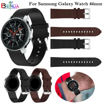 Для Samsung Galaxy Watch 46 мм Сменный ремешок из натуральной кожи с пряжкой Ремешок На Запястье Для Samsung Galaxy Watch 22 мм ремешок для часов