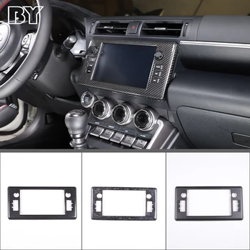 Для Toyota 86/Subaru BRZ 2022 Автомобильные аксессуары Центральное управление Навигационный экран Накладка Декоративная рамка из настоящего углеродного волокна
