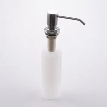 Дозатор лосьона/мыла для кухонной раковины из матового никеля с насосом из нержавеющей стали 18-8 и бутылкой из полипропилена