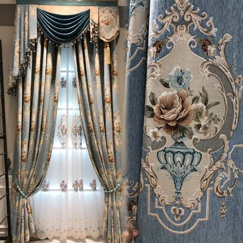 Европейский двор роскошные бархатные плотные резные золотые карри вилла dupleb гостиная спальня затеняющие жаккардовые шторы на заказ