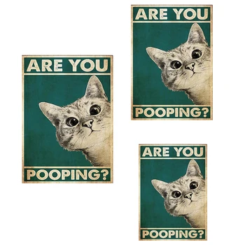 Если вы гадите на кота, Плакат с изображением кошки, Украшение ванной комнаты, туалета, Гостевой ванной комнаты, туалета, гостевой ванной комнаты