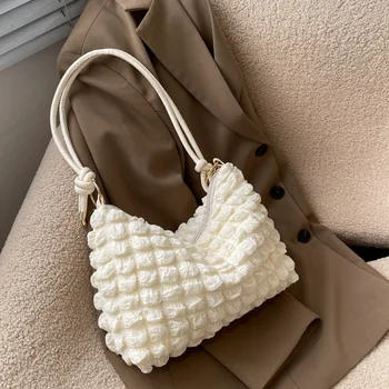 Женская дизайнерская сумка Soft Cloud Cotton Candy, нежная сумка через плечо, высококачественная легкая большая сумка подмышкой