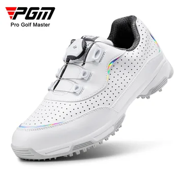 Женская обувь для гольфа PGM, женская спортивная обувь с ремешком на ручке, Лакированные противоскользящие Женские легкие мягкие дышащие кроссовки XZ243