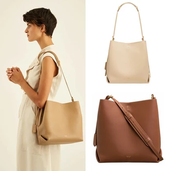 Женская сумка-мешок Oroton из воловьей кожи, Модная повседневная сумка в стиле колледжа, для поездок на работу, OL, Универсальная кожаная женская сумка, сумка большой емкости