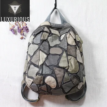 Женские рюкзаки в стиле ретро из натуральной кожи, повседневные дизайнерские сумки ручной работы, Верхний слой кожаного рюкзака, сумки через плечо
