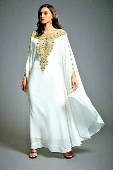 Женское Длинное платье с Ближнего Востока, Марокканское платье из Дубая, Сари Зари Фараша для женщин в Индии, 56 Дюймов