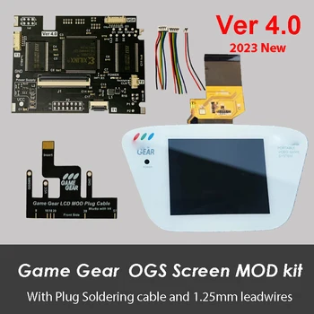 ЖК-экран OGS All-in-one V-4 для игрового оборудования SEGA GG с регулируемой яркостью, поддержка выхода VGA, комплекты модов