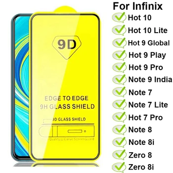 Закаленное стекло Для Infinix Hot 10 Lite 9 Global Play Pro Note 7 Lite 8i Защитная пленка Для экрана Infinix Zero 8 8i X687B Стеклянная крышка