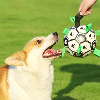 Игрушки для собак, Милая футбольная игрушка с лапками, Захватные лапки для домашних животных, Интерактивные футбольные мячи для укуса на открытом воздухе, аксессуары для собак
