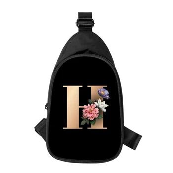 Индивидуальное Искусство, буква цветок 3D, Новая Мужская сумка через грудь по диагонали, Женская сумка через плечо, Школьная поясная сумка для мужа, Мужская нагрудная сумка