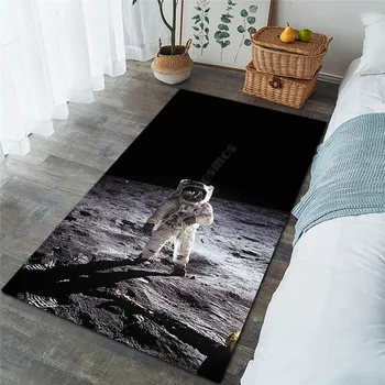 Коврик для астронавта Galaxy с 3D принтом, нескользящий коврик для столовой, гостиной, Мягкий ковер для спальни 3