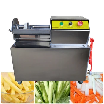 Коммерческая Электрическая машина для приготовления картофеля фри, Машина для резки овощей из нержавеющей стали, машина для нарезки картофеля фри