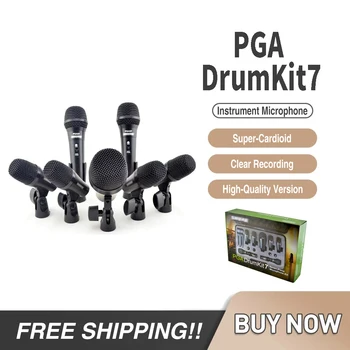 Комплект ударных микрофонов PGA-DMK7 из 7 предметов, Запись микрофона для музыкальных инструментов, Микрофон PGA Drumkit7