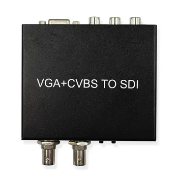 Конвертер VGA в SDI Адаптер VGA + CVBS в SDI Поддержка Full-HD/SD-SDI/3G-SDI 2 Порта SDI Бесплатная доставка