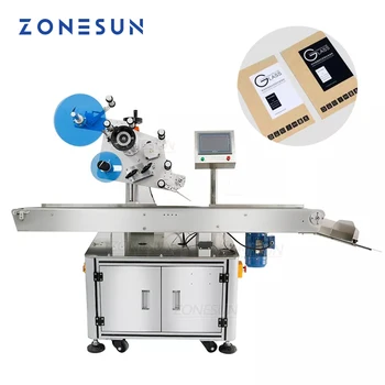 Контейнер ZONESUN ZS-TB831, Автоматическая клейкая коробка, Этикетировочное оборудование, Автоматический диспенсер для наклеивания этикеток на плоскую поверхность