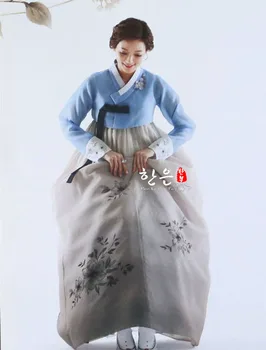 Корейский Оригинальный Ханбок с ручной вышивкой/Свадебный Ханбок/Традиционный Ханбок/Аутентичный точечный Ханбок