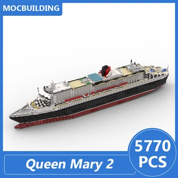 Королева Мэри 2 Пассажирских Корабля Масштабная Модель 1:375 Moc Строительные Блоки Diy Сборка Кирпичей Креативный Дисплей Детские Игрушки Подарки 5770 шт