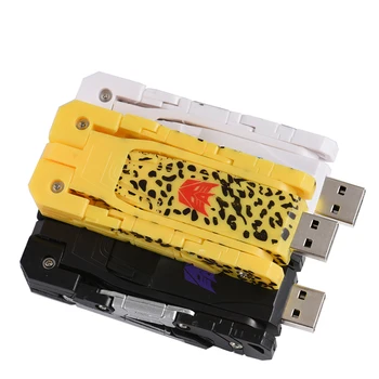 Креативные подарки Трансформеры USB 2,0 Флэш-накопитель Пластиковая Ручка Реальной Емкости Желтый Memory Stick 64 ГБ/32 ГБ/16 Гб/8 ГБ U-диск