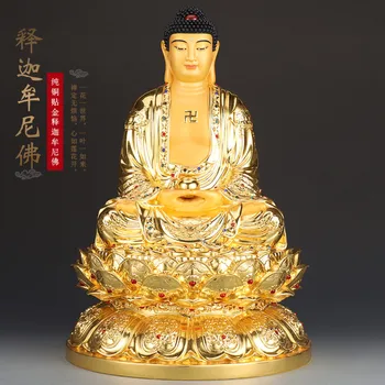 Крупная Азиатская компания по производству высококачественных ТОВАРОВ для ДОМА, Эффективное благословение, безопасность, здоровье, удача, позолота, статуя Для поклонения будде Шакьямуни
