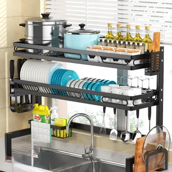 Кухонная раковина, подставка для посуды, подставка для слива, многофункциональная подставка для хранения посуды и палочек для еды