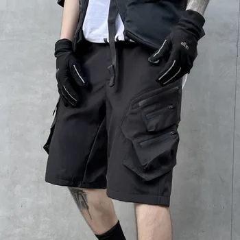 Летние шорты-сафари, Функциональный комбинезон с несколькими карманами, Тактические военные Уличные брюки-карго, мужская одежда В японском стиле Харадзюку
