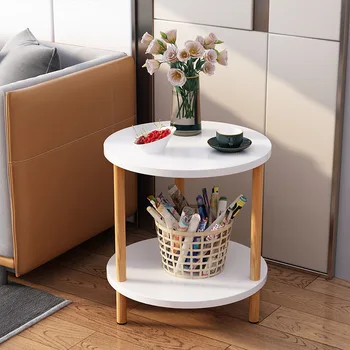 Маленький журнальный столик для дивана, маленький столик для небольших домашних хозяйств, скандинавский простой маленький приставной столик, современный минималистичный мини-столик