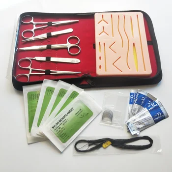 Материал набора для наложения швов Хирургические швы с иглой, Практический Медицинский коврик для медсестры, инструменты для тренировки кожи