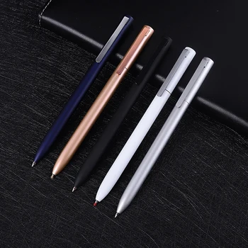 Металлическая Вращающаяся Гелевая Ручка для вывесок с заправками для Ручек Xiaomi Metal Sign 0,5 мм, Гладкая, Сдержанная, Элегантная и Прочная, Офисная, Деловая