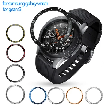 Металлический ободок для Samsung Galaxy Watch4 Classic 46 мм 42 мм Gear S3 Frontier, чехол для умных часов, клейкий чехол, бампер, кольцо, аксессуары