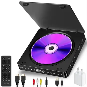 Мини-CD-плеер Домашний DVD/VCD Hd Видео Hi-Fi Стереодинамики 1080P Многофункциональный Портативный DVD-плеер ТВ-проектор Новый плагин