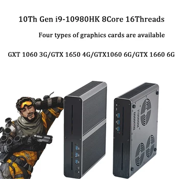 мини-игровой ПК 10-го поколения i9 Intel Core i9-10980HK GTX1650 4G GTX1660 6G GPU высококачественный игровой компьютер 2 * DDR4 4K DVI HDMI DP